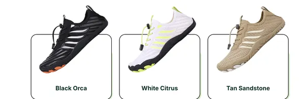 Grounded Footwear Barefoot Shoes 3 pairs bundle in three colors